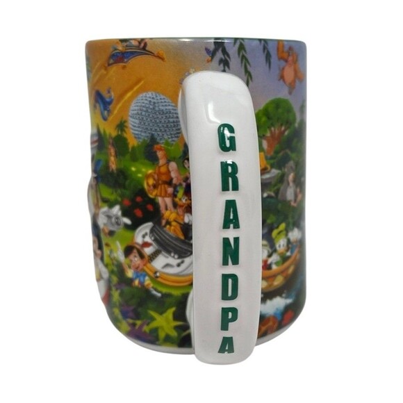 Walt Disney World 3D Mug Grandpa Four Parks One World Monorail Mickey Coffee Cup - Picture 2 of 13